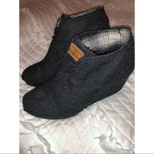 SOLD Toms Wedge Booties